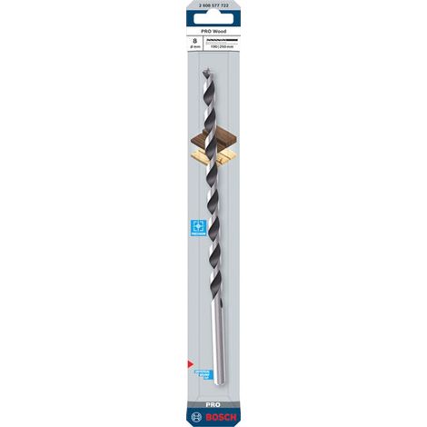 Bosch PRO Holzspiralbohrer Wood, 8x190x250 mm