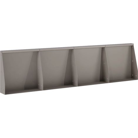 vidaXL Muro de Contención 4 uds. 40 x 12 x 50 cm Acero oxidado Oxidado (1/2)