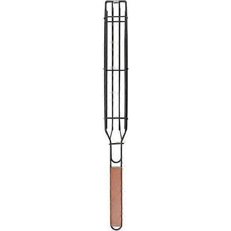 Panier à barbecue portable en acier inoxydable antiadhésif, idéal pour griller la viande et les hamburgers. (1/5)