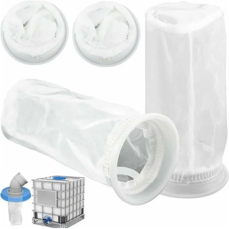 Lot de 4 filtres en nylon pour cuve IBC 1000L, adaptateur de bouchon de réservoir d'eau pluviale, raccord de couvercle, accessoire de collecte d'eau de pluie (1/5)