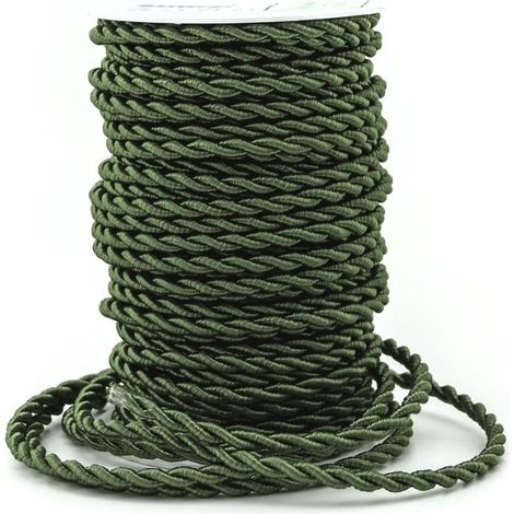 Cable Eléctrico Textil Trenzado Seda 2x 0,75 mm Verde venta por metros