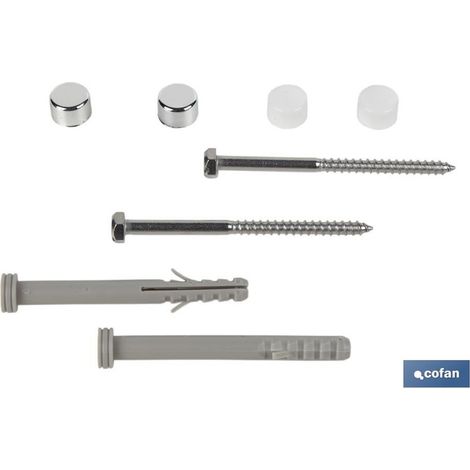 Set di 2 Pezzi per WC Tappo Lungo WC 6 x 80mm INOX.
