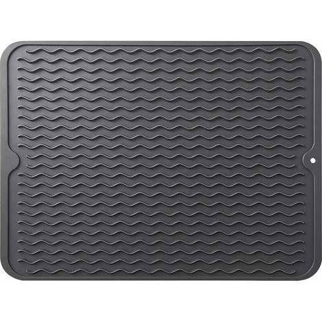Tapis de séchage à vaisselle, égouttoir à vaisselle en silicone à séchage rapide, tapis de planche pour accessoires de table (1/5)