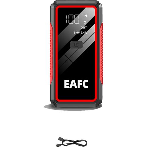 Avviatore di emergenza per auto, power bank portatile, torcia a LED, clip intelligente da 4000 A (1/2)
