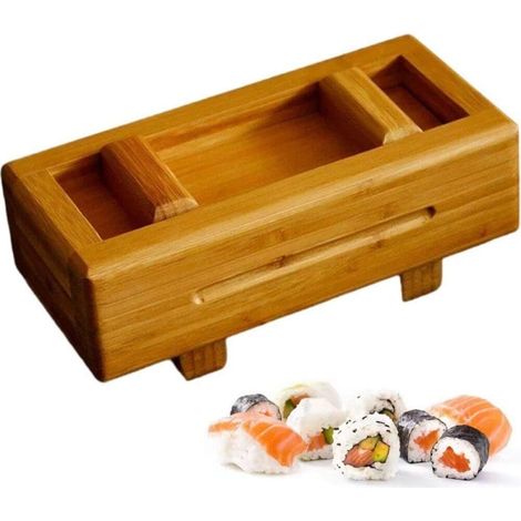 Moule A Sushi - En Bois De Bambou Naturel - Dimensions 23 X 10 X 8 Cm - Pour Sushi Maison - 1 Piece (1/5)