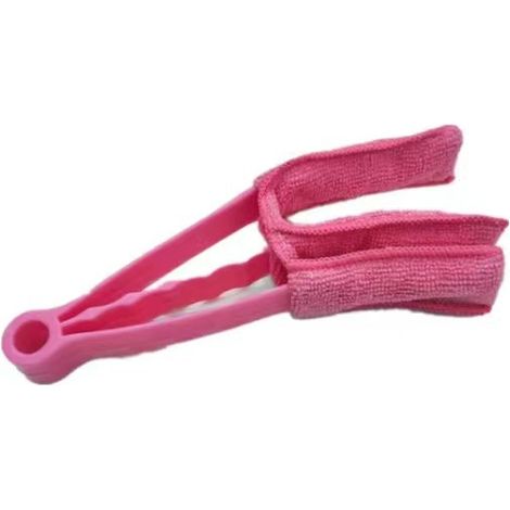Brosse de nettoyage Brosses Store de Fenêtre,Nettoyants Stores de Fenêtres Ventilation Ventilateur Brosse Outil Nettoyant de Poussière(rose rouge)