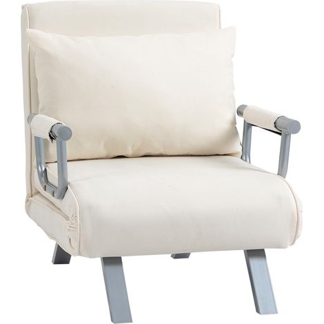 Fauteuil chauffeuse canapé-lit convertible 1 place déhoussable (1/5)