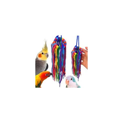Puntali in plastica e anello da 2" per parrocchetti, calopsitte, monaci Pionus, arricchimento per piccoli uccelli - Crezuo