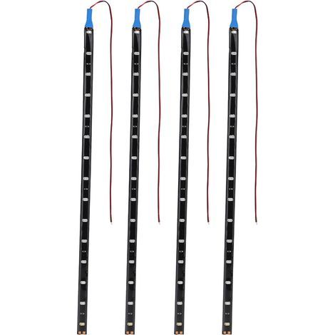 Adaptées aux bandes lumineuses LED décoratives automobiles, flexibles et étanches, éclairage haute luminosité, support auto-adhésif, sécables, faible consommation d'énergie et longueur réglable. (1/2)