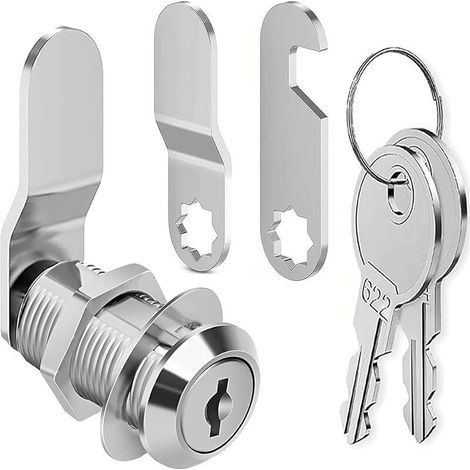 25mm serrure de boîte aux lettres avec clé différentes, verrou à came, serrures meuble, serrures placard, verrou placard, serrure casier verrous pour tiroir verrous pour porte d'armoire (1/5)