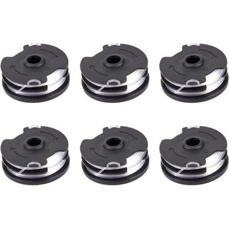 Lot de 6 bobines de fil - PARKSIDE - PRTA 20-Li C3 - Remplacement facile - S'enclenche sans outils - Blanc (1/2)