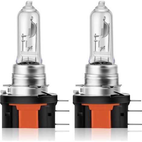 Ampoule Halogène H15 - 12 V - 15 W / 55 W - Feux De Croisement Et De Route - Température De Couleur 3000 K - Jaune - Pour Voiture - 2 Pièces (1/5)