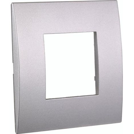 Placca Plastica Serie Venus 2P Colore Silver Compatibile Con Vimar Arke (1/3)