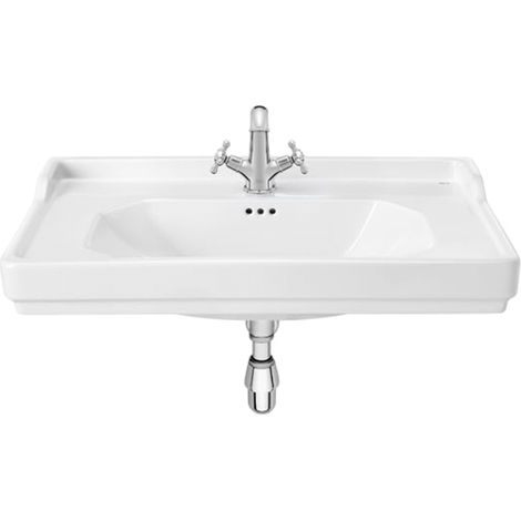 Roca – Vasque suspendue CARMEN 800x500mm – Porcelaine blanche – Monotrou pour robinetterie – A3270A0000