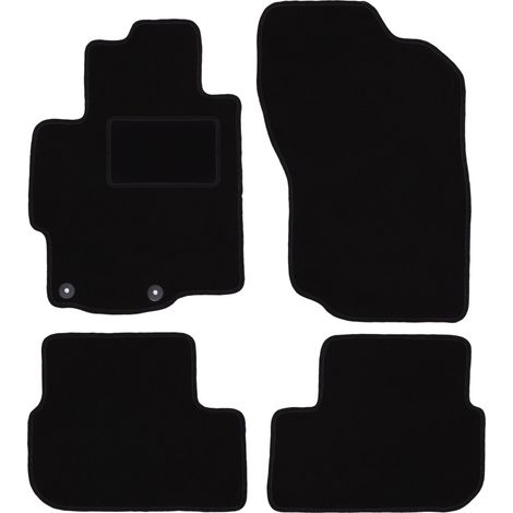 Alfombrillas de terciopelo negro para Mitsubishi Lancer VIII CY sedán, sportback (2007-2016) (1/5)