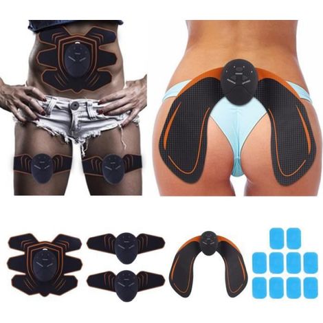 Electrostimulateurs Musculaire, Ceinture Abdominale Electrostimulation Femme Homme et EM Technologie D’Exercices de Gel Pookso1
