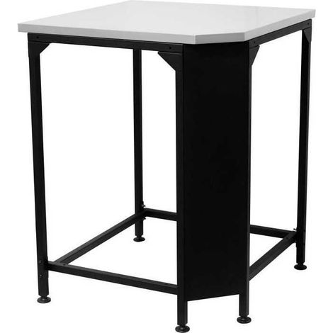 Mesa de esquina - COZZE - Encimera de acero inoxidable - Negro