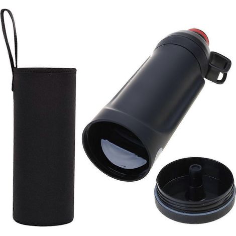 Bouteille d'eau portable avec compartiment caché, idéale pour les activités de plein air en déplacement. (1/4)