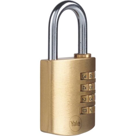 Yale LUCCHETTO DI SICUREZZA CON COMBINAZIONE mm. 22 Corpo ottone - Arco acciaio (1/3)