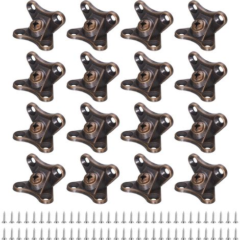 64 Pièces De Support D'Angle Amovible Avec Vis Bronze Rouge (1/5)