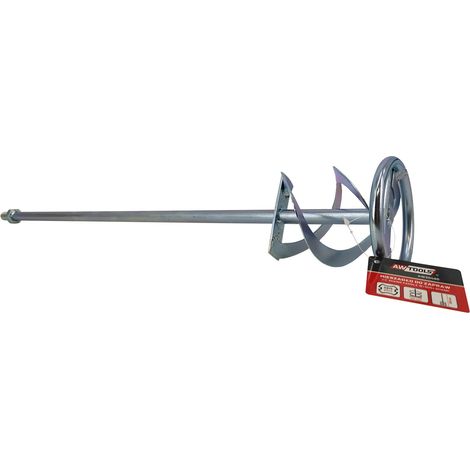 Awtools Mezclador SDS+ 100 x 600 mm, mezclador con conexión SDS+, ideal para construcción y bricolaje, 1 pieza