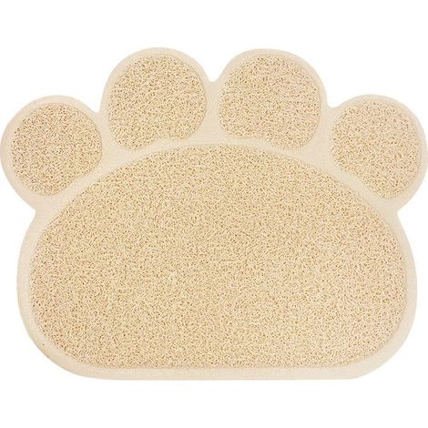 Futternapf-Unterlage für Hunde/Katzen, 30 x 40 cm, beige