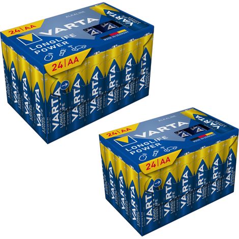 Varta LL Power AA Pilas Alcalinas LR06 para Linterna LED 24 unidades x2 (1/3)