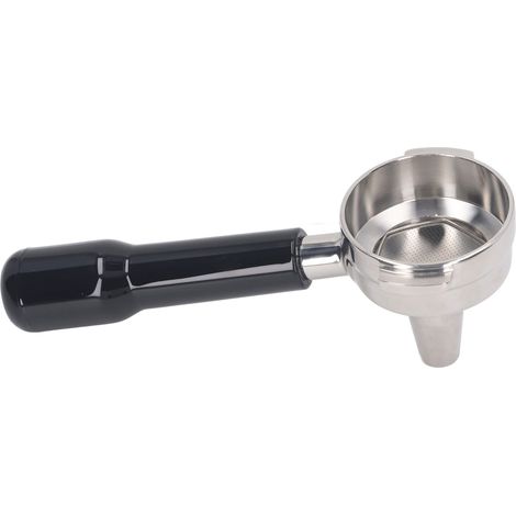 58-mm-Kaffeefilterhalter mit Einzelauslauf, feines Sieb, Edelstahl, ergonomischer Griff, abnehmbares Zubehör für Kaffeemaschinen, schwarz (1/5)