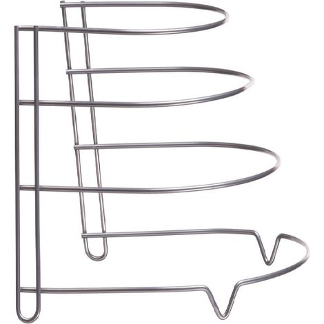 Stand porta piatti coperchi stoviglie in metallo 27 x 25 x 23 cm