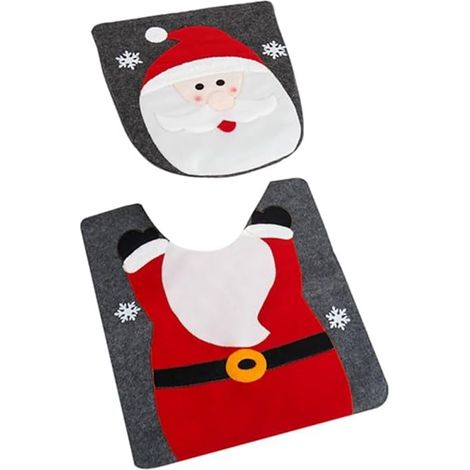 abattant et tapis de toilette de Noël décoration de Noël