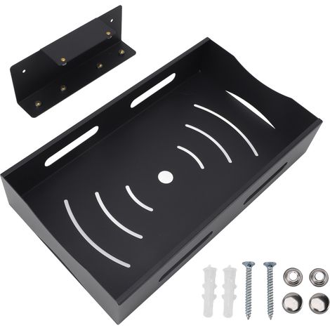 Tire de l'armoire Organisateur en acier en carbone Tiroir à glissement coulissant Évier de rangement de garde-manger pour salle de bain noire L (1/5)