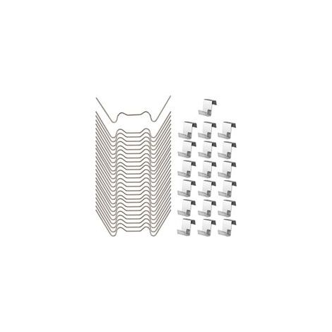 100 pièces 50 pinces à verre avec clips métalliques et 50 clips de chevauchement en Z pour accessoires de remplacement de verre de serre Clips de fixation en verre de serre en acier in (1/5)