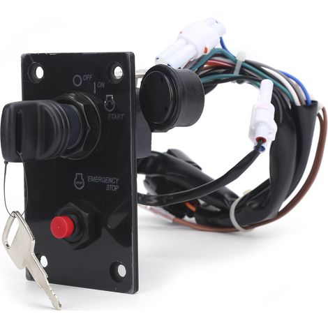 Interrupteur d'allumage simple avec clé 37100-96J24, pièce de rechange pour moteur hors-bord Suzuki, tableau de contact, remplacement compatible (1/5)
