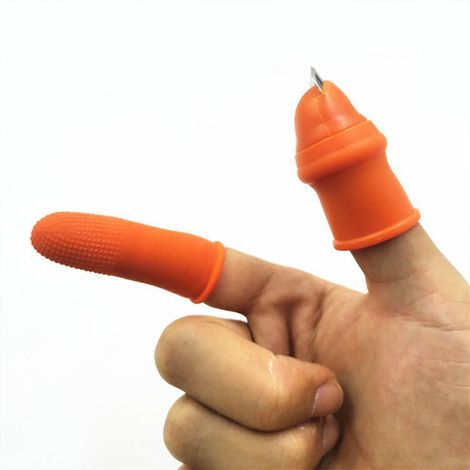 Couteau À Pouce Pour Jardinage - Lame En Acier Inoxydable - Protection Des Doigts Et Des Ongles - Pour Cueillir Légumes Et Fruits - Lot De 2 (1/5)