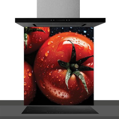 Fond de hotte décorative, tomato rouge 60x70 Fond de hotte (1/2)