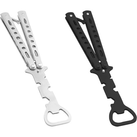 Schmetterlingsflaschenöffner, Bierflaschenöffner, klappbarer Metallflaschenöffner, kreativer Schmetterlingsmesser-Bierflaschenöffner für Bar, Party, Küche, Training, 2 Stück (1/4)