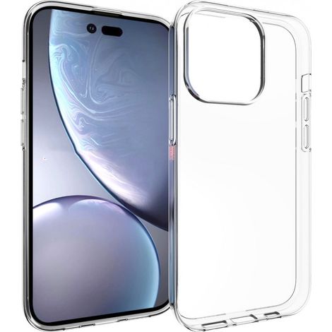 Coque transparente eSTUFF infinite vienna pour iPhone 14 Pro. Matière : TPU 100 % recyclé, ES67100039-bulk