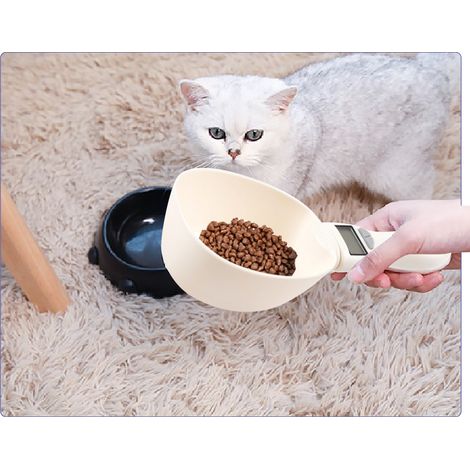 Cuillère à mesurer pour animaux de compagnie, tasse précise de nourriture pour chien, cuillère détachable pour chat, balance numérique avec écran LCD, 5 unités (1/5)