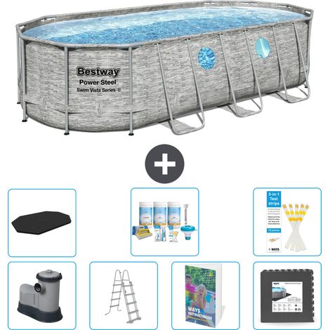 Bestway Power Steel Oval - 549x274x122 cm - 8-teilig S581