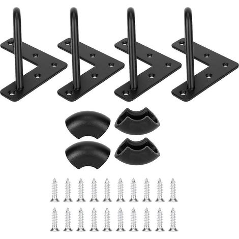 Ensemble de 4 pieds de table en fer forgé, pieds de support de bureau en forme de U, accessoires de quincaillerie pour meubles, accessoires S+ (1/5)