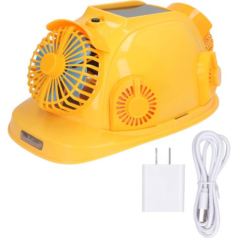 Solarventilatorhelm mit leichtem, multifunktionalem Sicherheits- und Belüftungssystem, auch als Dekoration geeignet, US 100-240V