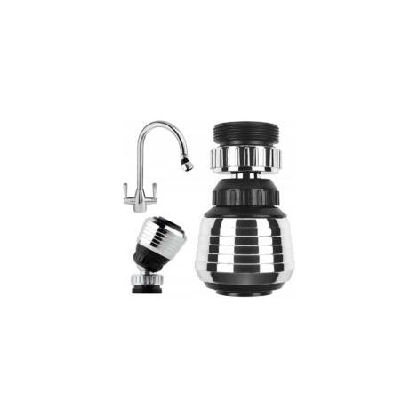 Dos aireadores universales ajustables para grifo, extensión de grifo de cocina de doble modo, adaptador giratorio económico para ahorrar agua, kit completo con kit de instalación - Crezuo