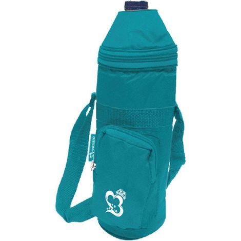 Marbueno botellero poliéster color azul 1,5L 33x10 cm
