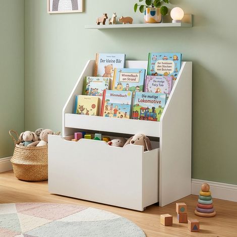 Kinderregal Sirlstalo 70x63x30 cm Weiß [en.casa] (1/5)