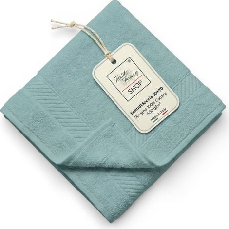 Scendidoccia Bagno Acqua Marina 50x70 Spugna Cotone 450 g/m² - Tappetino Doccia Made in Italy