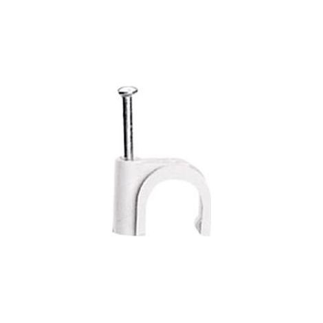 Attache Fixfor blanche pour câble rond - 10 Pièces