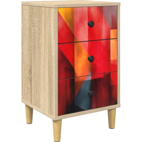 Bedside Cabinet HEESCH Sonoma Oak 36 x 33 x 60 cm vidaXL