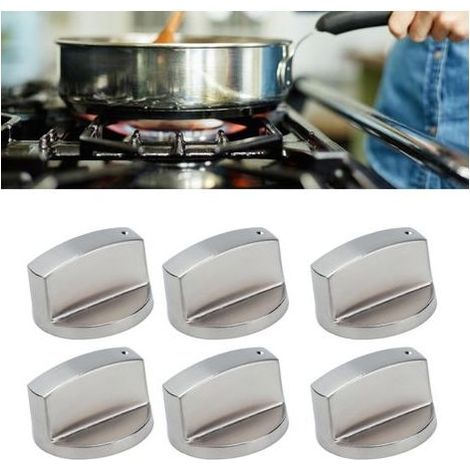 6Pcs 8mm Bouton Rotatif Bouton De Commande En Alliage De Zinc Remplacement Pour Cuisinière À Gaz Four À Micro-ondes 45°--Trimec (1/5)