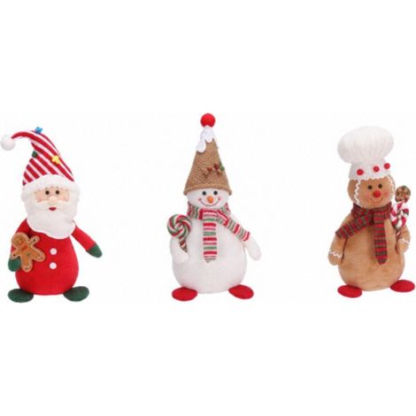 Ad Trend Decorazione Natalizia in Tessuto Assortita 17x13xH35 cm 1 Pz – Addobbo di Natale (1/2)