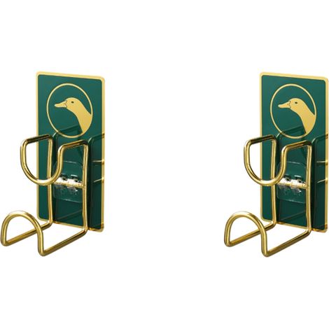 Lot de 2 crochets de suspension pour WC, support de rangement pour lavabo, crochet adhésif sans trace, support de lavabo lumineux et luxueux (1/5)
